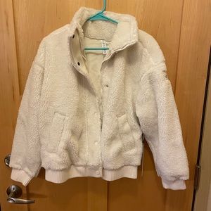 Alo Yoga Sherpa Varsity Jacket NWT